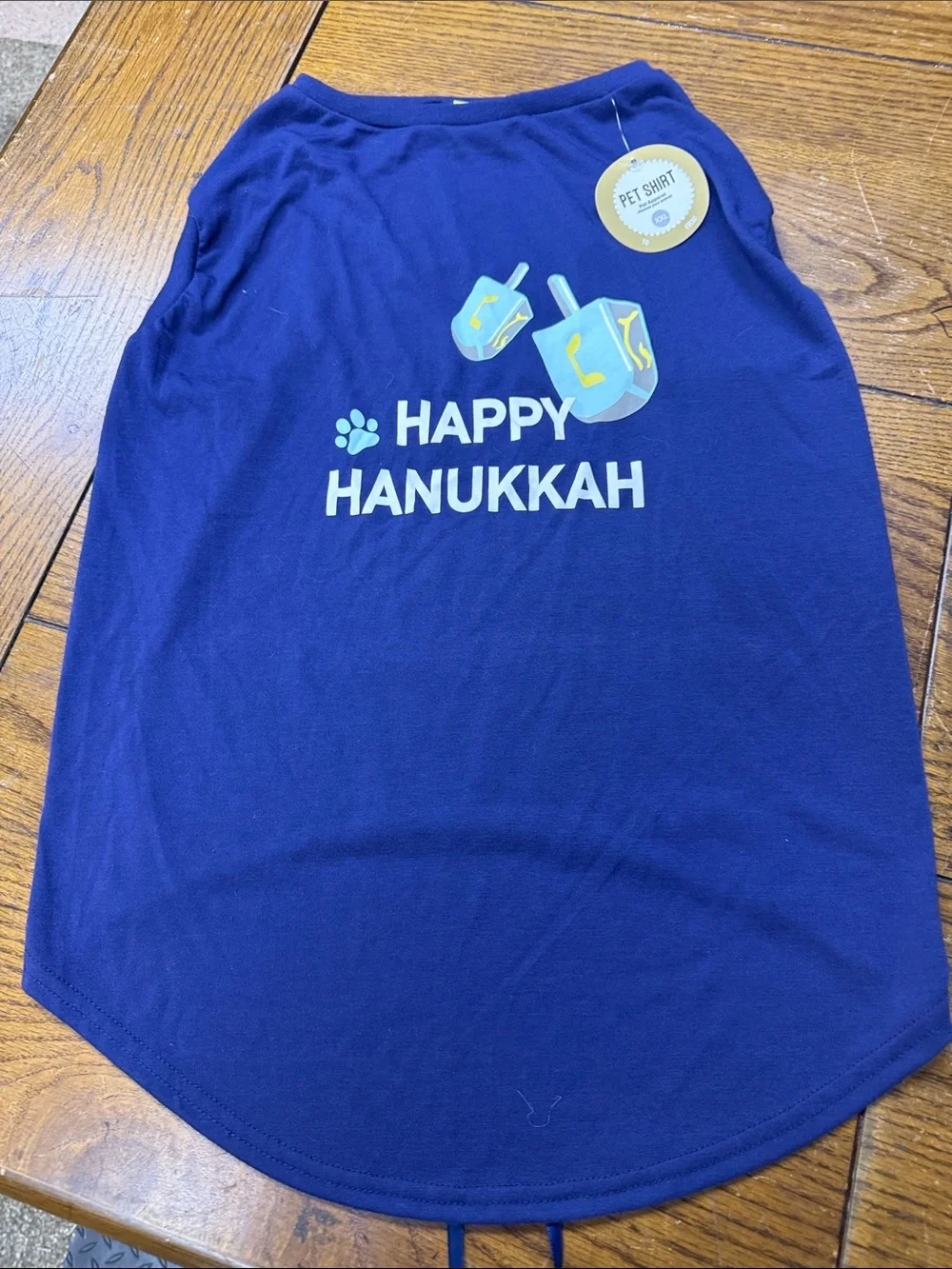 Happy Hanukkah Kids Top - Navy Blue